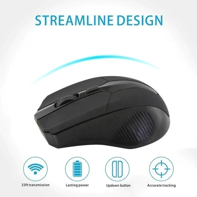 Mouse Sem Fio USB G10 Óptico – Gamer e Escritório, Compatível com Windows, Notebook e PC