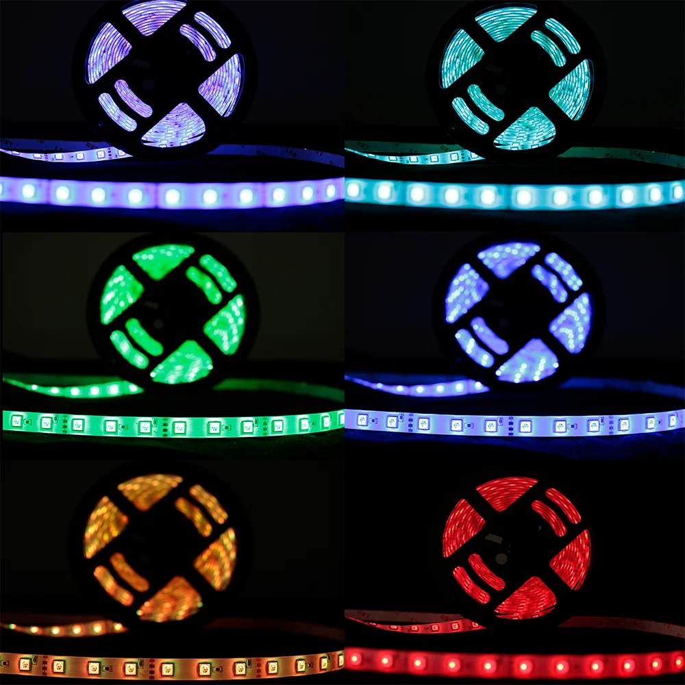 LED Tape Roll 5m IP65 + Controle + Fonte 12V Bivolt - Verde Lunar