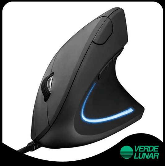 Mouse vertical ergonômico Verto Com o Verto LED