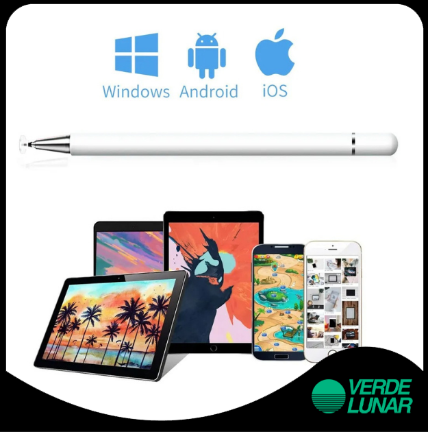 Caneta Stylus Universal de Alumínio 2 em 1 para tablet
