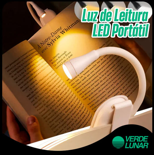 Luz de Leitura LED Portátil: Ilumine Seus Momentos de Leitura!