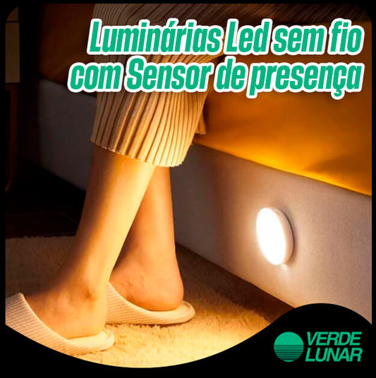 Luminárias Led sem fio com Sensor de presença