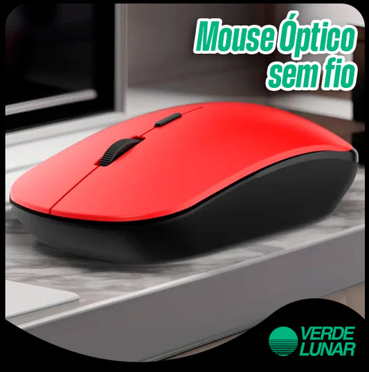 Mouse Óptico sem Fio 2.4G com Receptor USB,