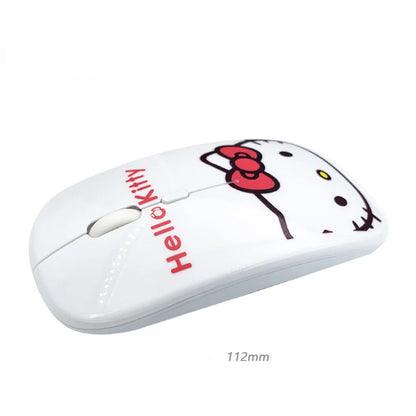 Hello Kitty Mouse sem fio Bluetooth Ultrafino Silencioso